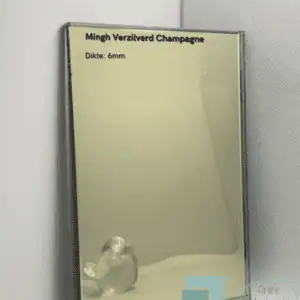 Champagne spiegel op maat 6 mm