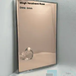 Rose spiegel op maat 6 mm