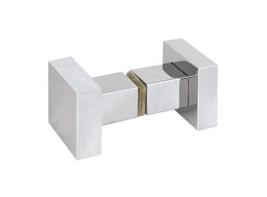 vierkante deurknop 30 x 30 mm, glasdikte 6-10 mm 3 deurknop