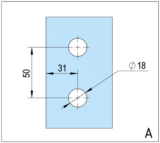 Douchescharnier Avila wand-glas - 90° naar binnen openslaand 9 Douchescharnier Avila