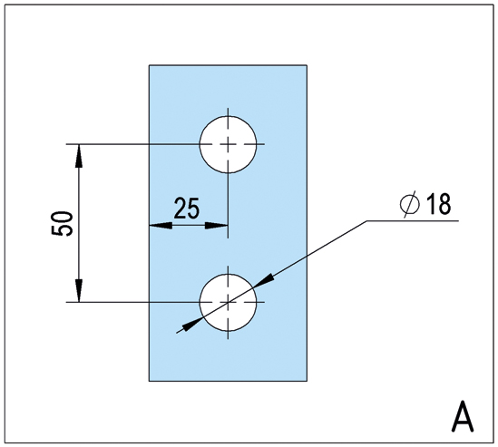 Douchescharnier Avila glas-glas 180° - glans chroom 10 Douchescharnier Avila