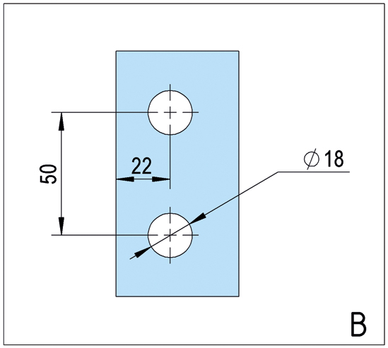Douchescharnier Avila glas-glas 180° - glans chroom 8 Douchescharnier Avila glas-glas 180° - glans chroom - Afbeelding 7