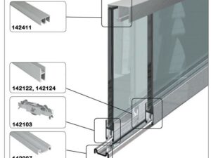 COMPLETE BESLAGSET SCHUIFRUITEN BESLAG