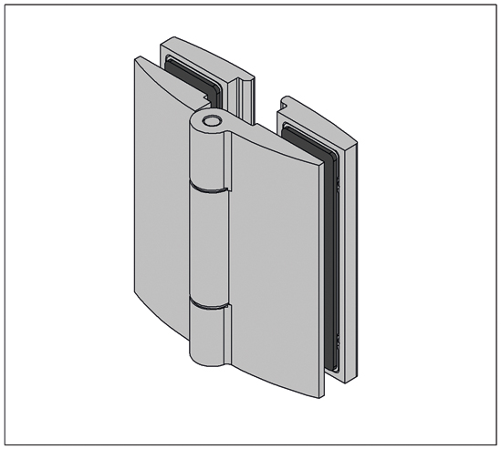 Douchescharnier Avila glas-glas 180° - glans chroom 13 Douchescharnier Avila glas-glas 180° - glans chroom - Afbeelding 12