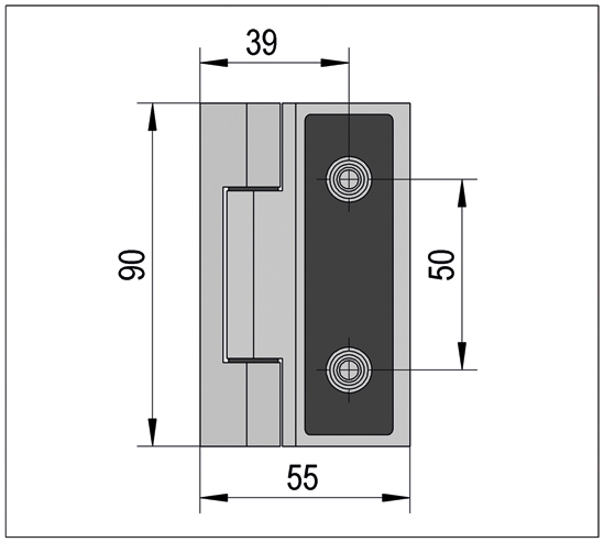 Douchescharnier Avila wand-glas - 90° naar binnen openslaand 10 Douchescharnier Avila wand-glas - 90° naar binnen openslaand - Afbeelding 8