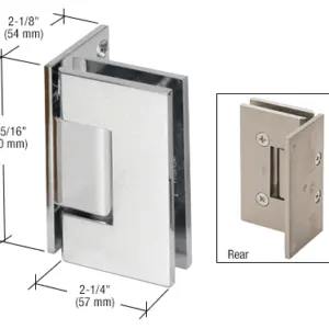 Douchedeur scharnier Vienna 90° wand/glas verlegde muurplaat