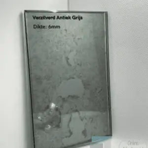 Antieke grijze spiegel op maat 6mm