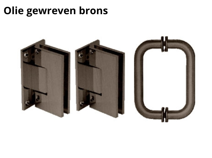 Douchedeur scharnier Vienna wand/glas met handgreep 6 Douchedeur scharnier Vienna wand/glas met handgreep olie gewreven brons