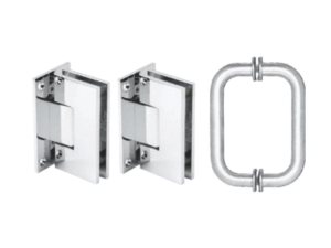 Douchedeur scharnier Vienna wand/glas met handgreep