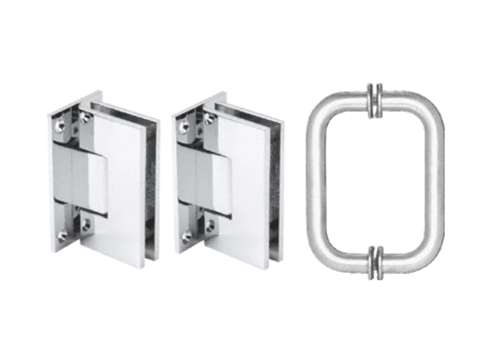 Douchedeur scharnier Vienna wand/glas met handgreep 3 Douchedeur scharnier Vienna wand/glas met handgreep