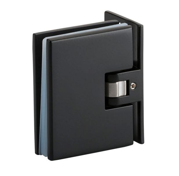 Beslagset compleet douchedeur - mat zwart - glasdikte 8-10 mm - deurknop 4 beslagset compleet douchedeur