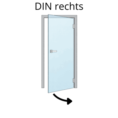 DIN Rechts: scharnieren zitten rechts en deur draait naar me toe
