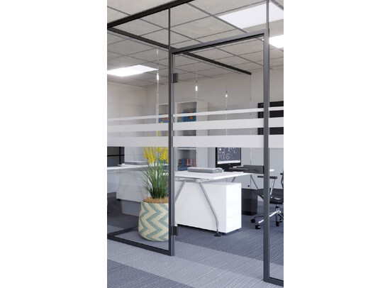 Glazen deur op maat met deurkader – Kozijnprofiel FRH-SET NUOVA PALERMO 3 Deurkader voor glazen deur op maat – Kozijnprofiel FRH-SET NUOVA PALERMO