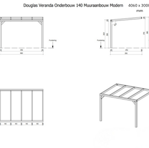 Alternative view of Veranda Modern Muuraanbouw 140x140