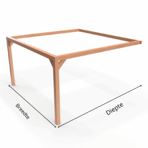 Pergola Muuraanbouw 140×140