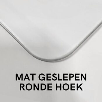 Mat geslepen ronde hoek
