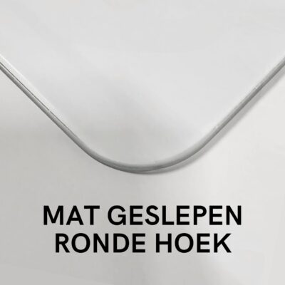 Mat geslepen ronde hoek