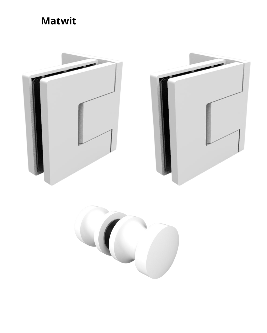 Bellagio beslagset douchedeur - Wand/glas - glasdikte 8-10 10 beslagset compleet douchedeur