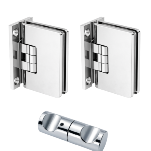 Beslagset compleet douchedeur - Wand/glas - Glasdikte: 6-8mm