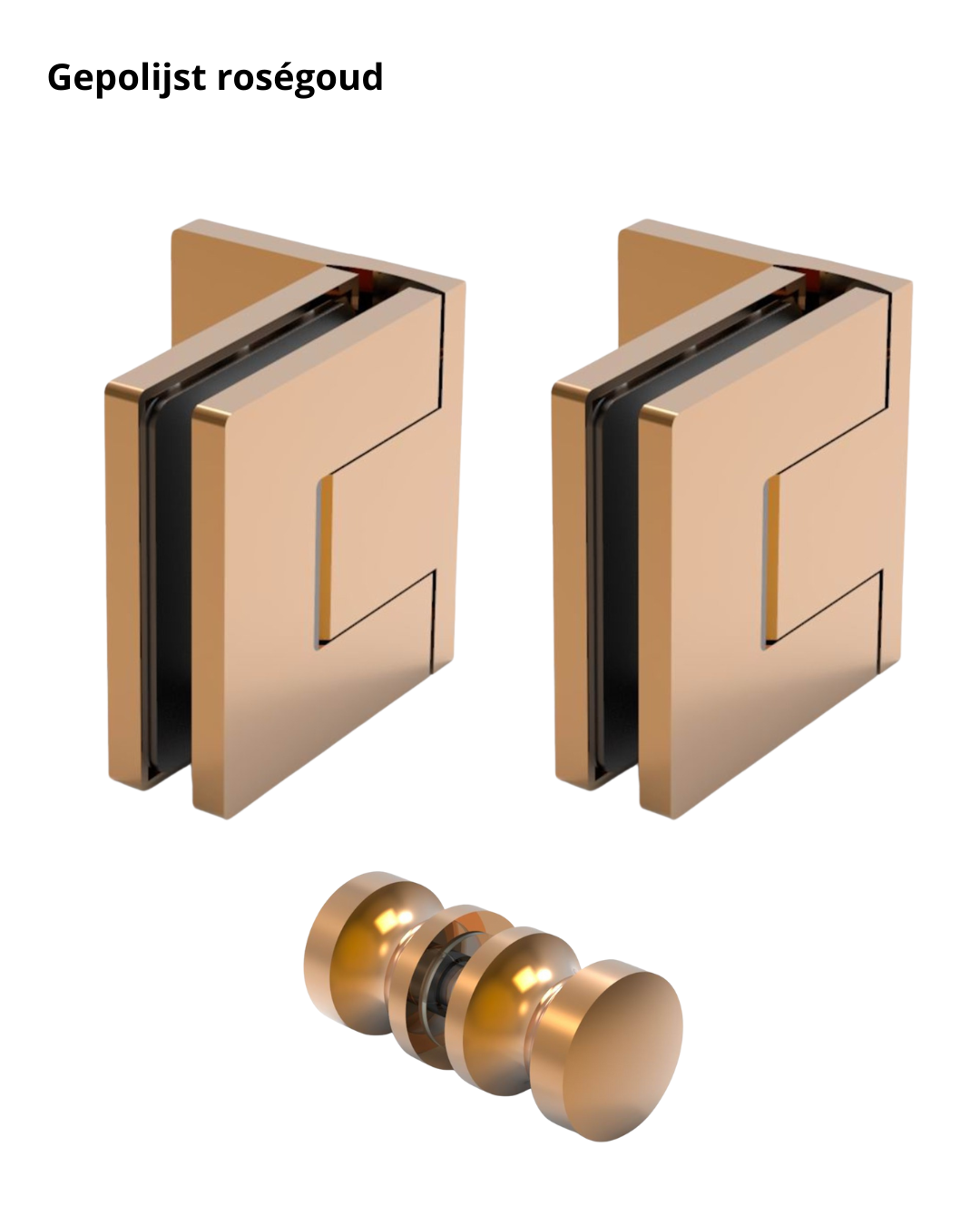 Bellagio beslagset douchedeur - Wand/glas - glasdikte 8-10 18 beslagset compleet douchedeur