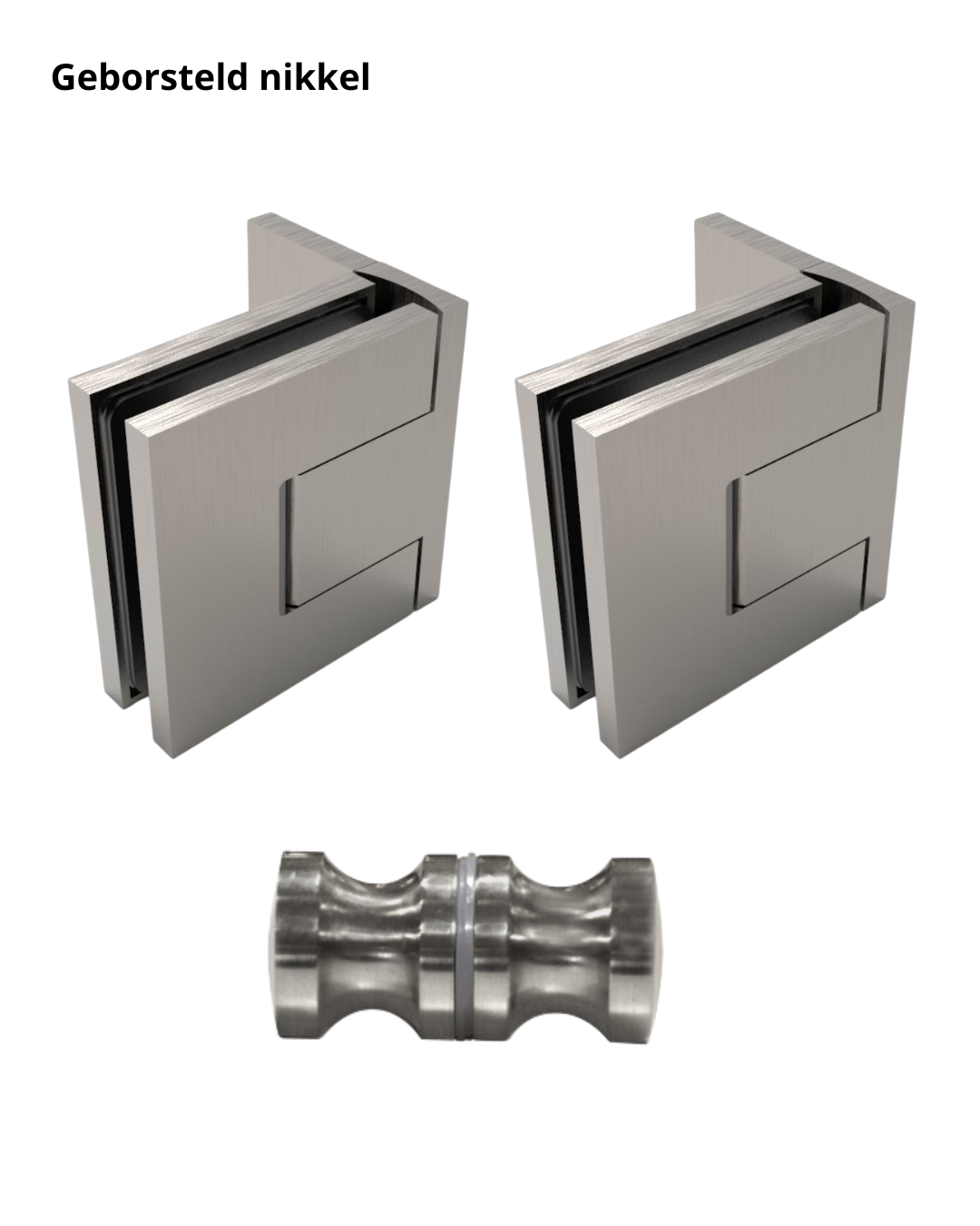 Bellagio beslagset douchedeur - Wand/glas - glasdikte 8-10 11 beslagset compleet douchedeur