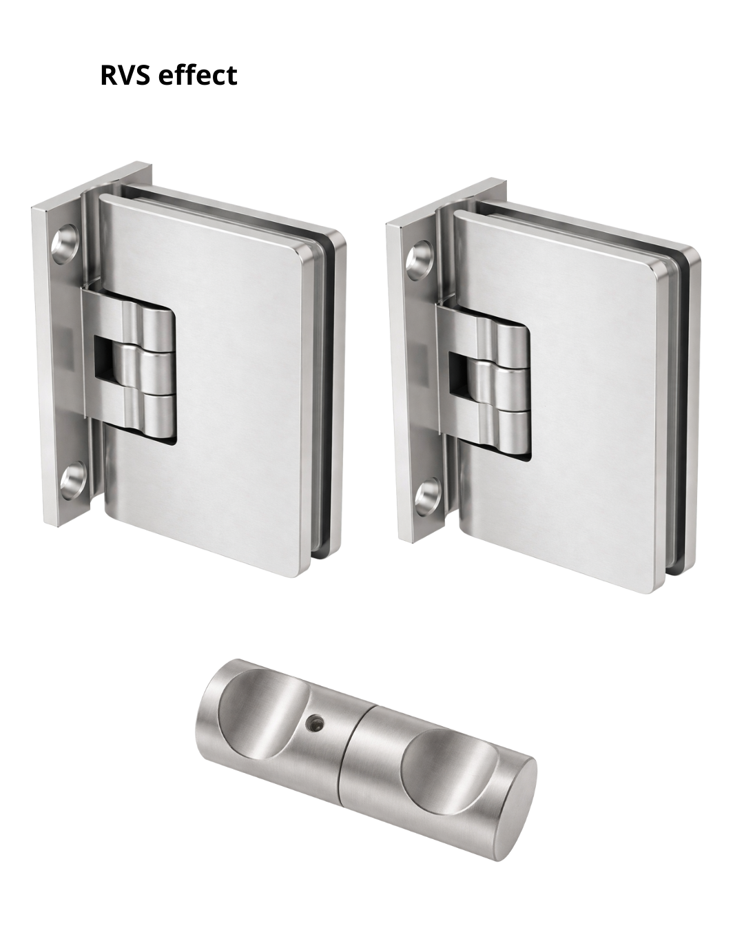 Beslagset compleet douchedeur - Wand/glas - Glasdikte: 6-8mm 8 beslagset