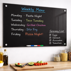 Alternative view of Glazen whiteboard op maat – gehard glas in: helder, extra helder of RAL-kleur