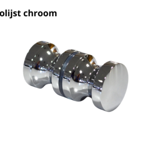 Douchedeurknop 30 mm Ø back-to-back - gepolijst chroom