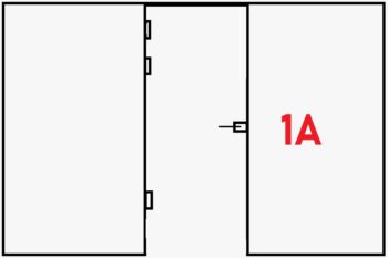 1A - Deur midden zonder bovenlicht