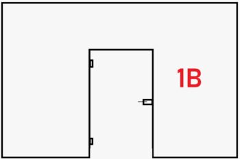 1B - Deur midden met bovenlicht