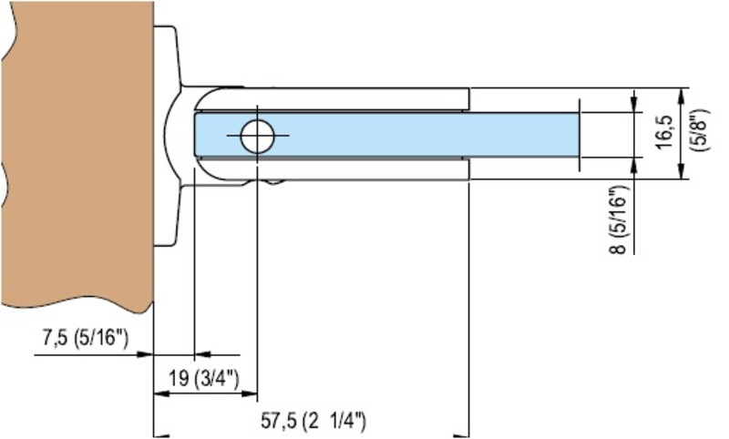 Beslagset compleet douchedeur - Wand/glas - Glasdikte: 6-8mm 9 Beslagset compleet douchedeur - Wand/glas - Glasdikte: 6-8mm - Afbeelding 8