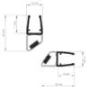 Magnetische afdichtprofiel set - 45°, 6-8 mm glasdikte, lengte 2500 mm, glas/glas 1