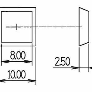 Siliconen druppels 10x2.5mm vierkant
