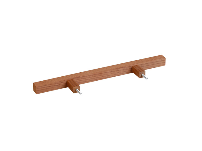 Dubbele sauna T-greep lengte 400mm - donker thermohout en zwart 3 Dubbele sauna T-greep lengte 400mm - donker thermohout