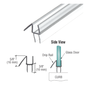 Afdichtprofiel onderzijde transparant met druiprand