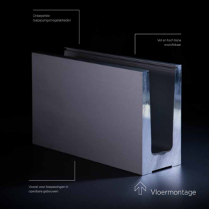 Alternative view of Glazen balustrade profiel 3,0 kN OnLevel TL-6030 – Alu