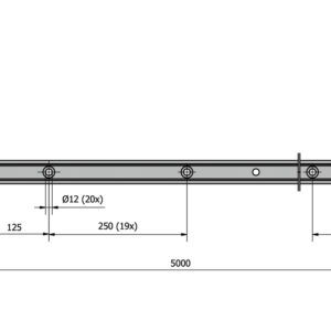 Alternative view of Glazen balustrade profiel 0,5 kN OnLevel TL-6500 – Alu / Zwart / RAL