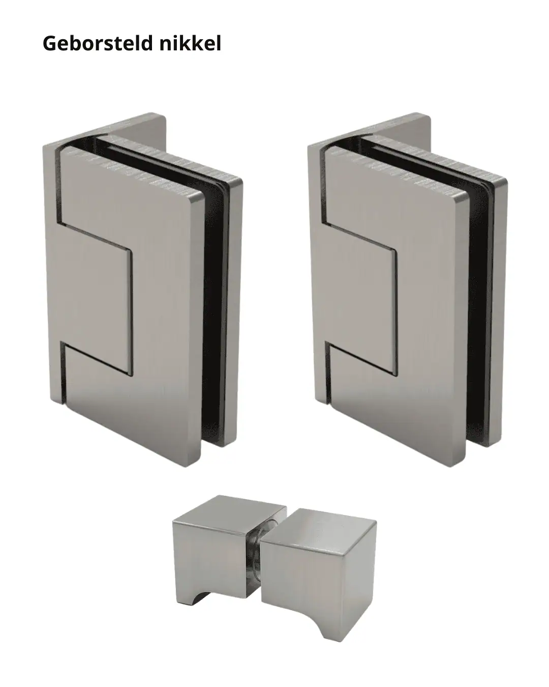 Oxford beslagset douchedeur - wand/glas - glasdikte 8-10mm 4 Oxford beslagset