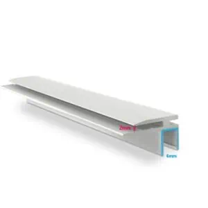 Aansluitprofiel Top Cover Horizontal Slim U-profiel 6 mm