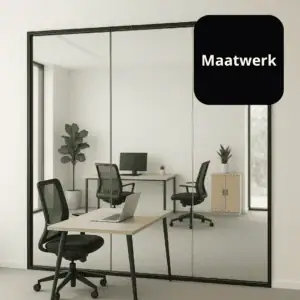 Glazen wand op maat – inclusief profielen en glas op maat