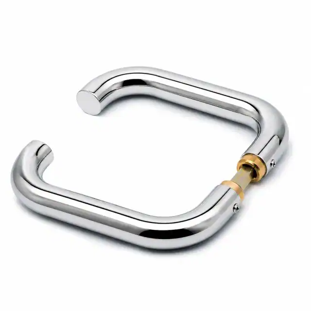 Beslag deurkruk set U-vorm (90°) RVS 3 Beslag deurkruk set U-vorm (90°) RVS - chroom design