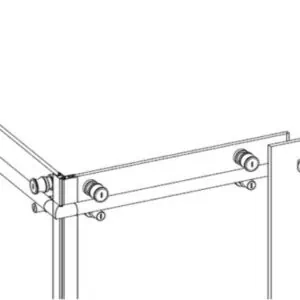Hoekdouche schuifdeursysteem – voor 2 schuifdeuren en 2 vaste panelen