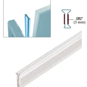 Transparante verbindingsstrip 90° glas-glas – 3,05 meter